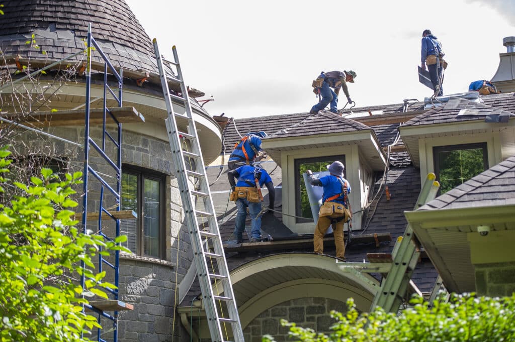 Repair of a complex shingled roof